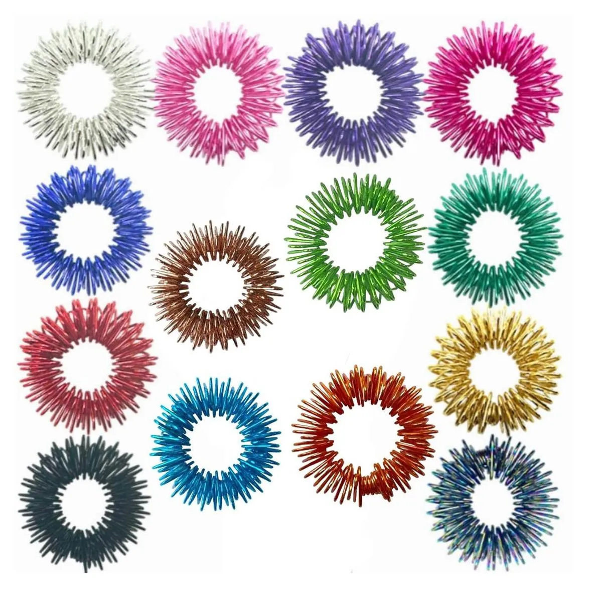 28 Pack Spiky Sensory Rings Sensory Toys,Stress Relief Fidget Toys