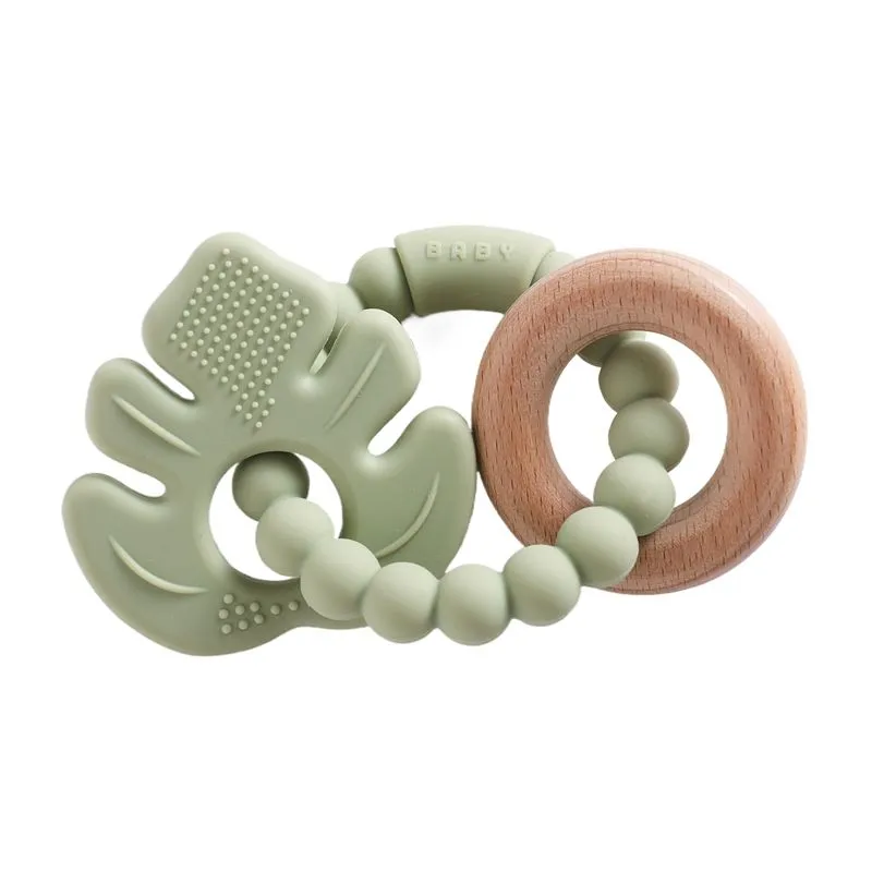 Little Luna Leaf Teether - Green
