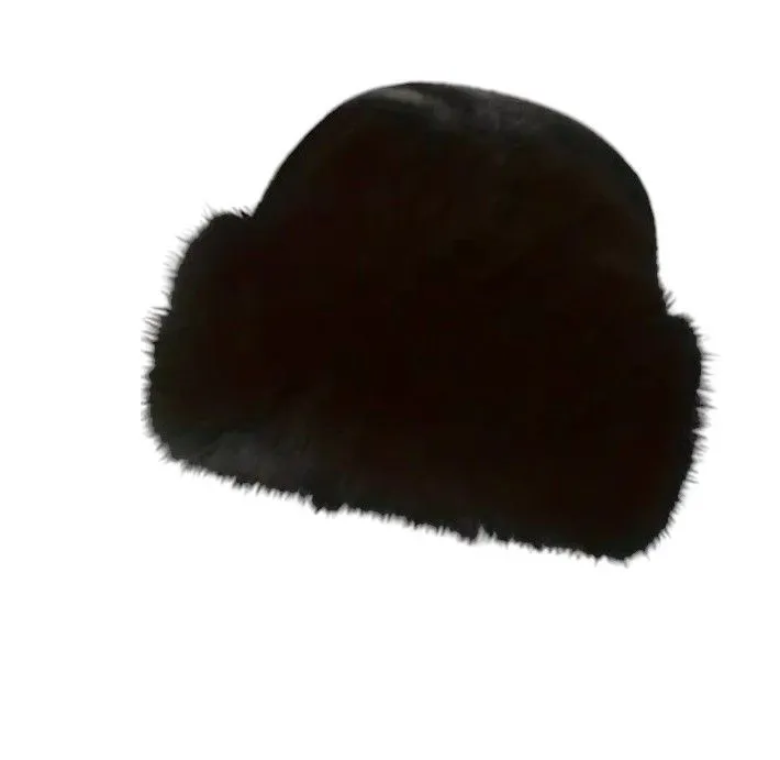 Ladies' Warm Thick Plush Inner Winter Hat - Black