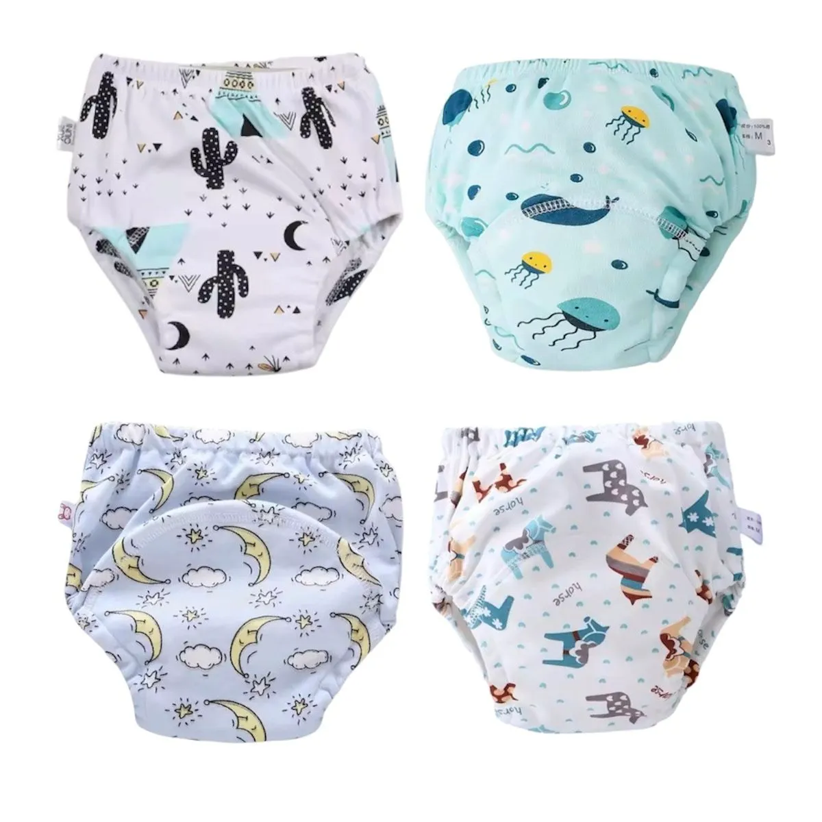 Toddler Training Pants 4 pack Blue