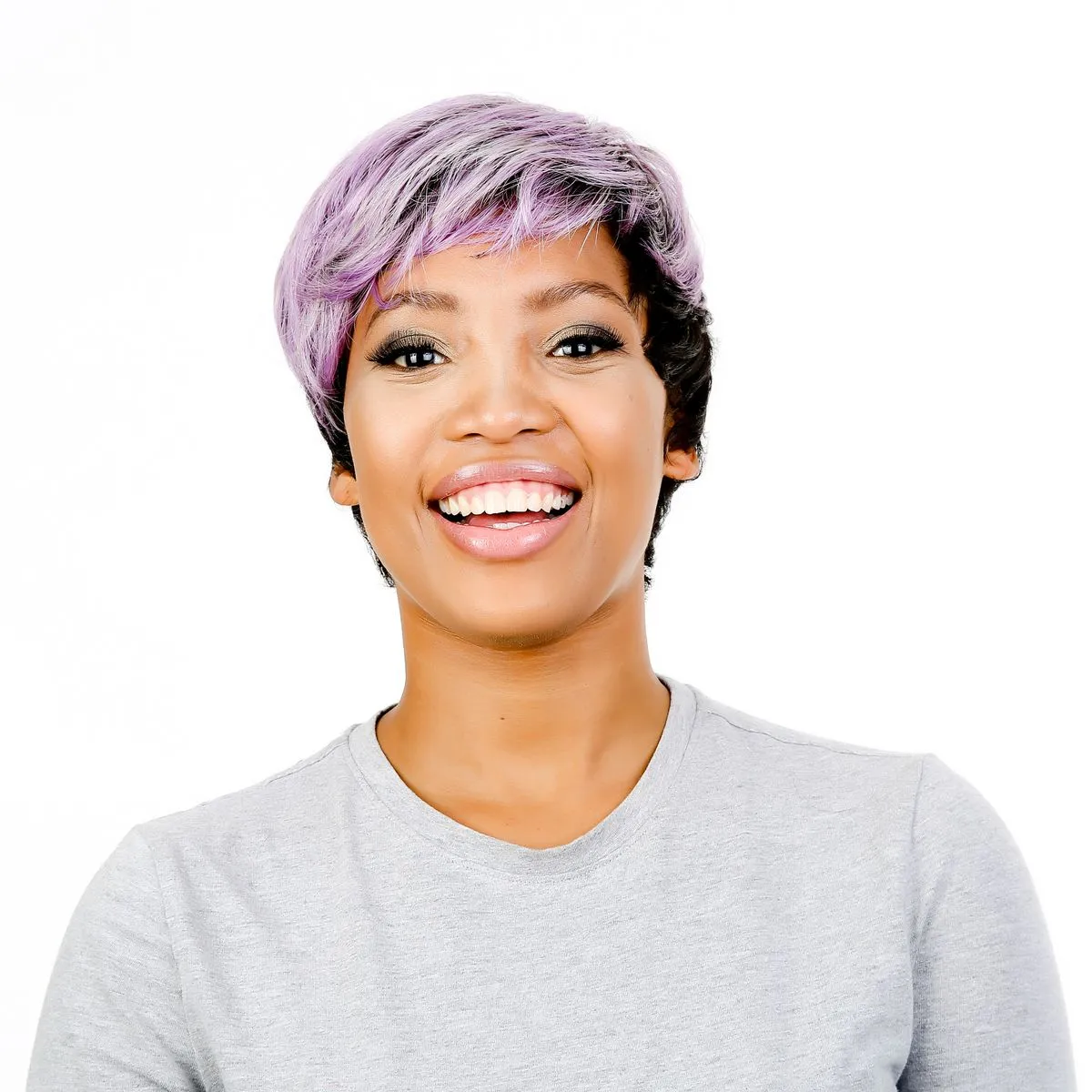 Magic Party Wigs Short Machine Made Pixie Cut Synthetic Hair HE PEXIE - DYAT4/THISTLE/PURPLE4#