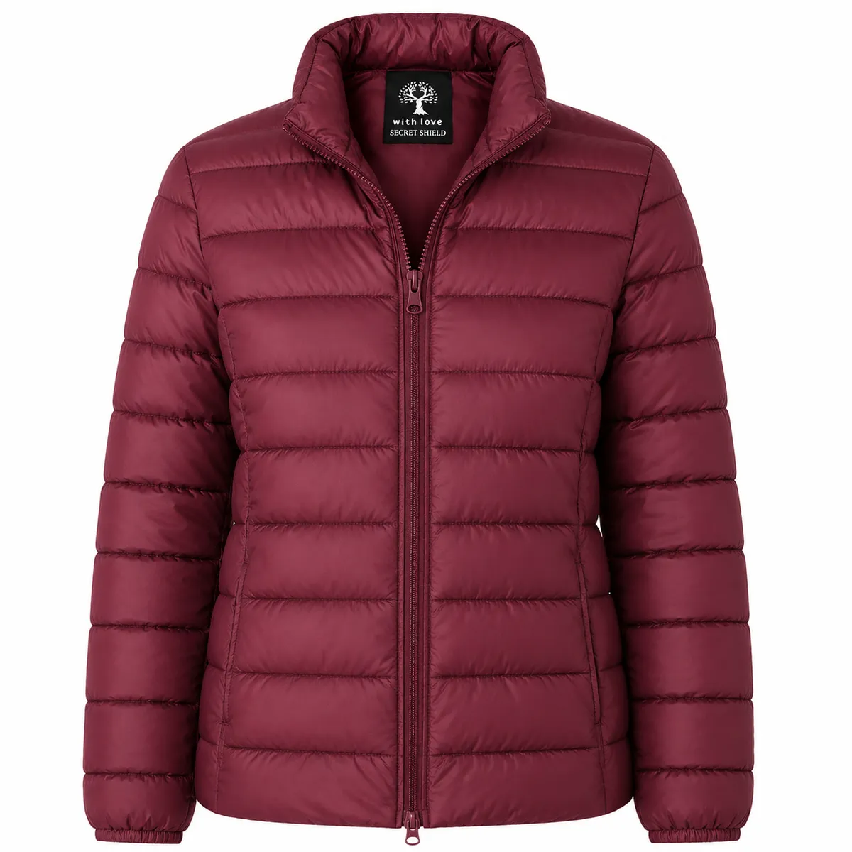 Secret Shield Burgundy Summit Puffer Jacket - Burgundy