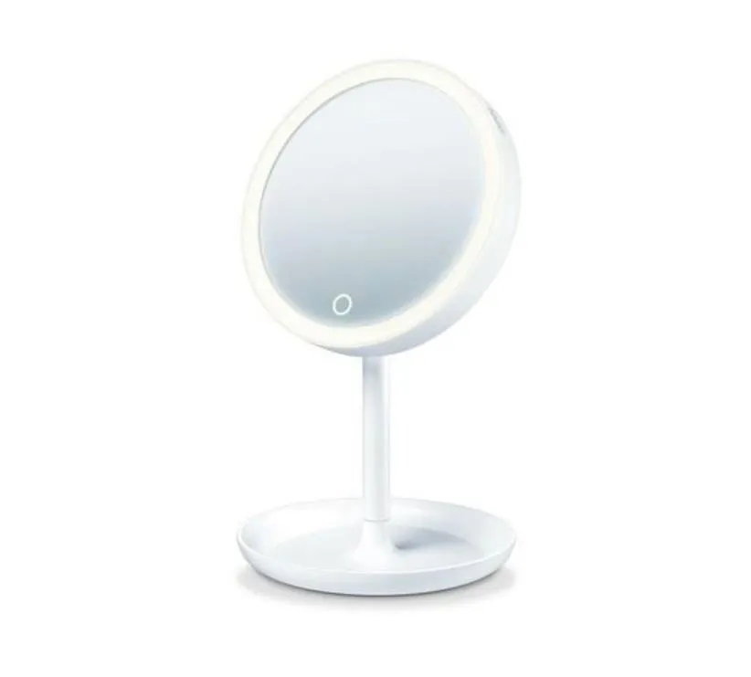 USB Rechargeable LED Vanity Mirror Desktop Compact Makeup Mirror with Light