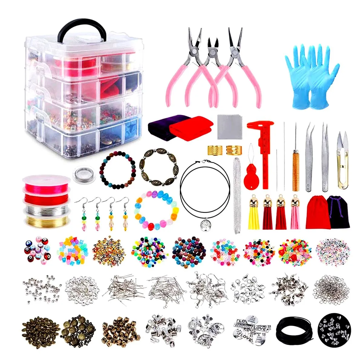DIY Jewelry Making & Repair Kit- 2062 Pieces