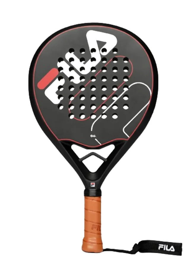 FILA O.G. Beginner Round Carbon Padel Racket - Black/Fila Red