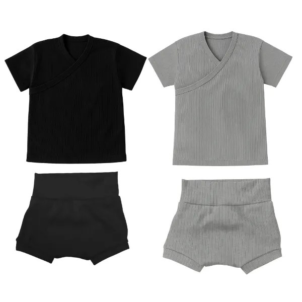 Baby/Toddler-Easy Over Summer Shirt and Harem Nappy Cover-Black/Grey