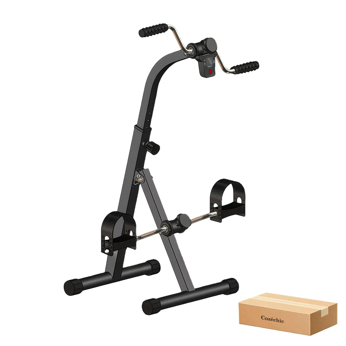 Cozéchic - Pedal Exerciser Bike Leg Exercise Machine Fitness LCD Tracker