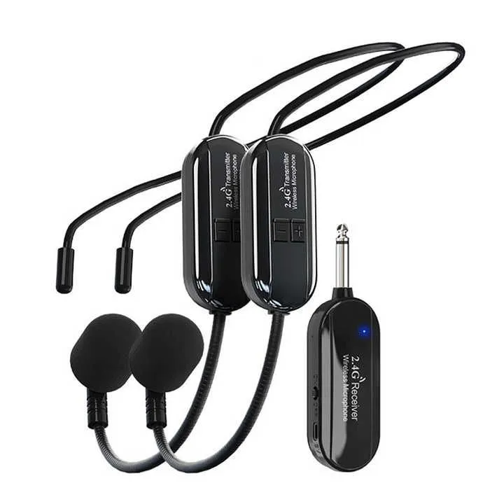 LH Wired Boom Microphone Headset For Voice Amplifiers - 2Pcs - Black