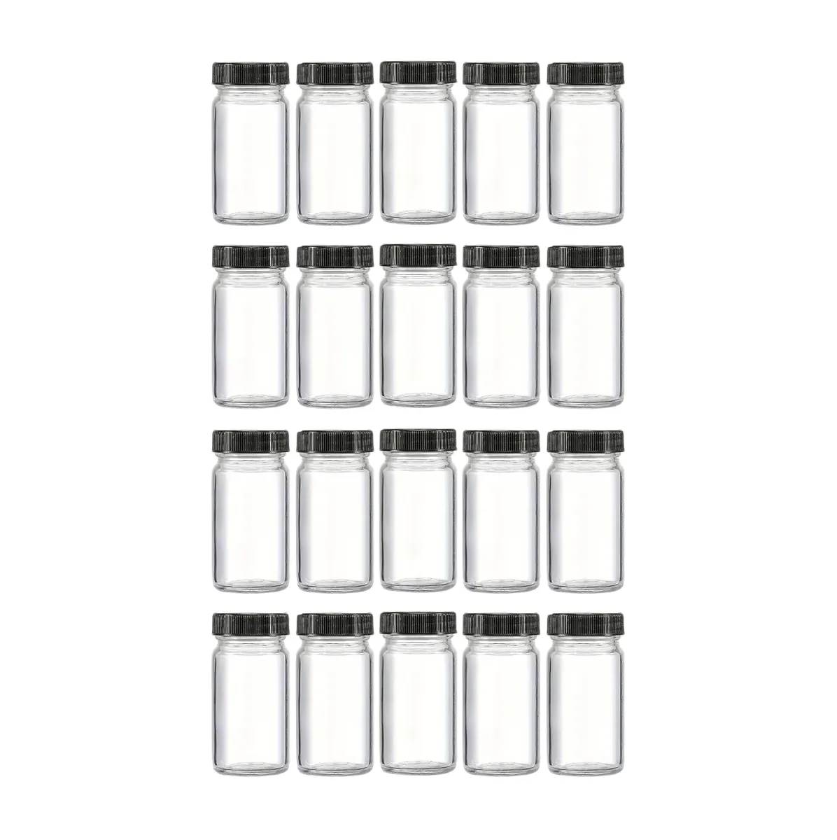 80ml Glass Freezer-Safe Bottles - 20 Piece Set
