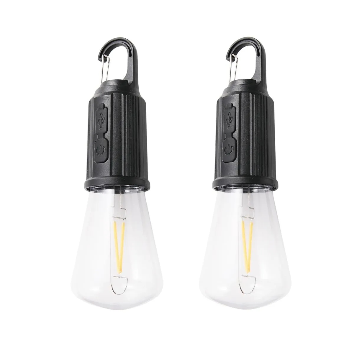 2Pcs Rechargeable Camping LED Torches Hanging Tent Lantern