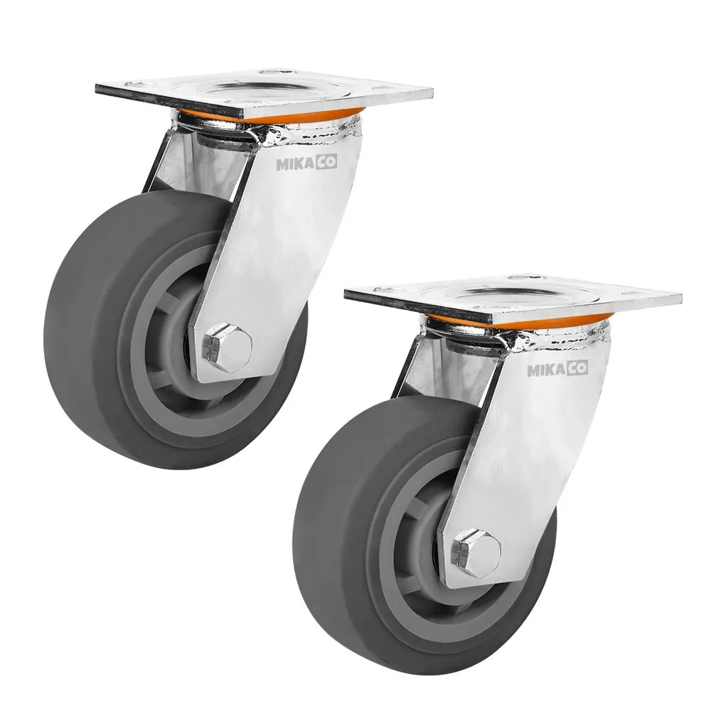 MIkaco 5-inch Swivel Caster Wheels 2 pack - No Brakes