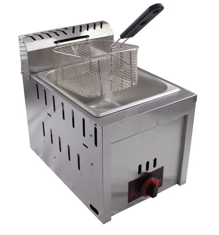 6L Deep Gas Fryer: Power & Precision for High-Volume, Crispy Frying!