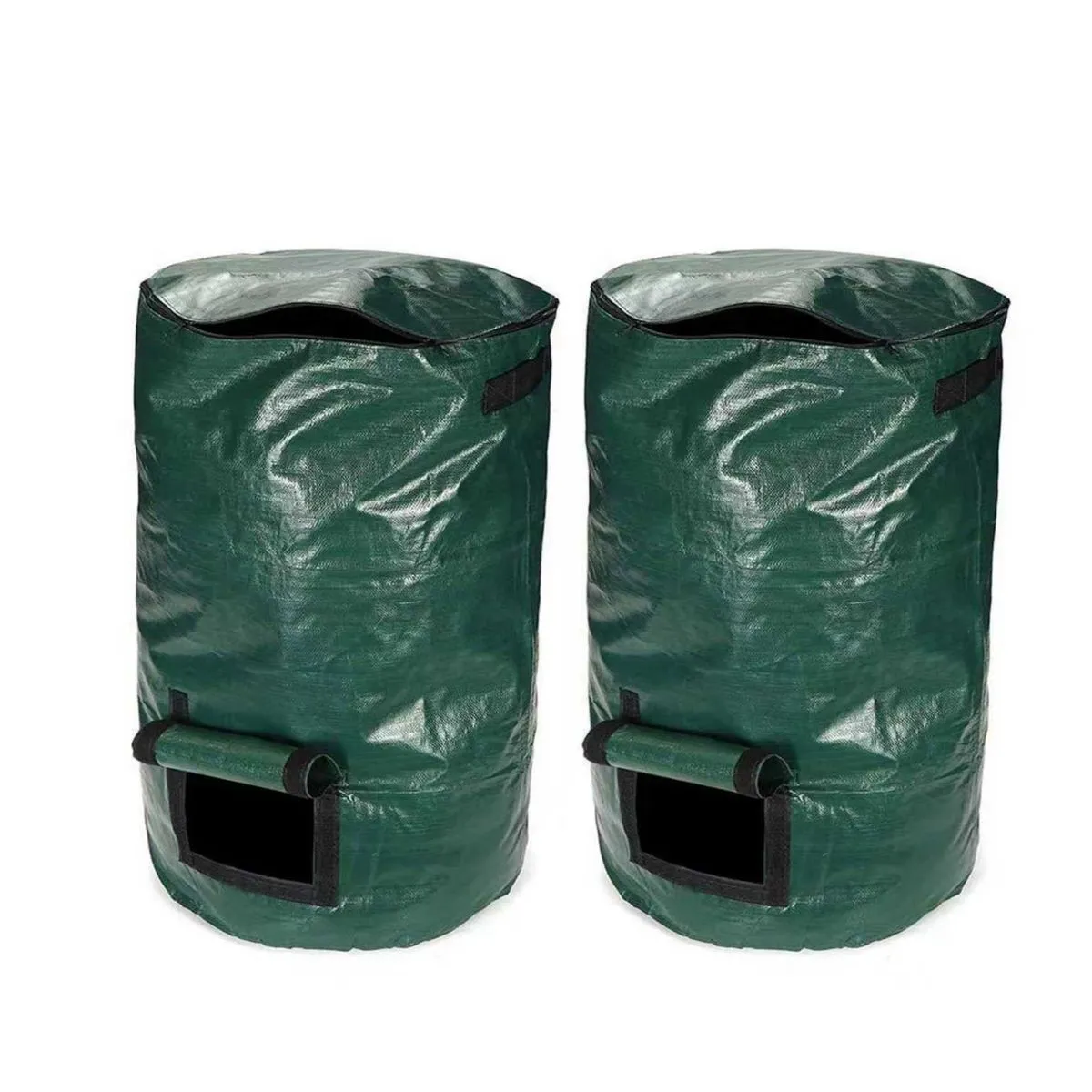 2 Pieces Compost Fermentation Bag Reusable Composter Bins Outside Garden Waste - D35xH60cm---71410
