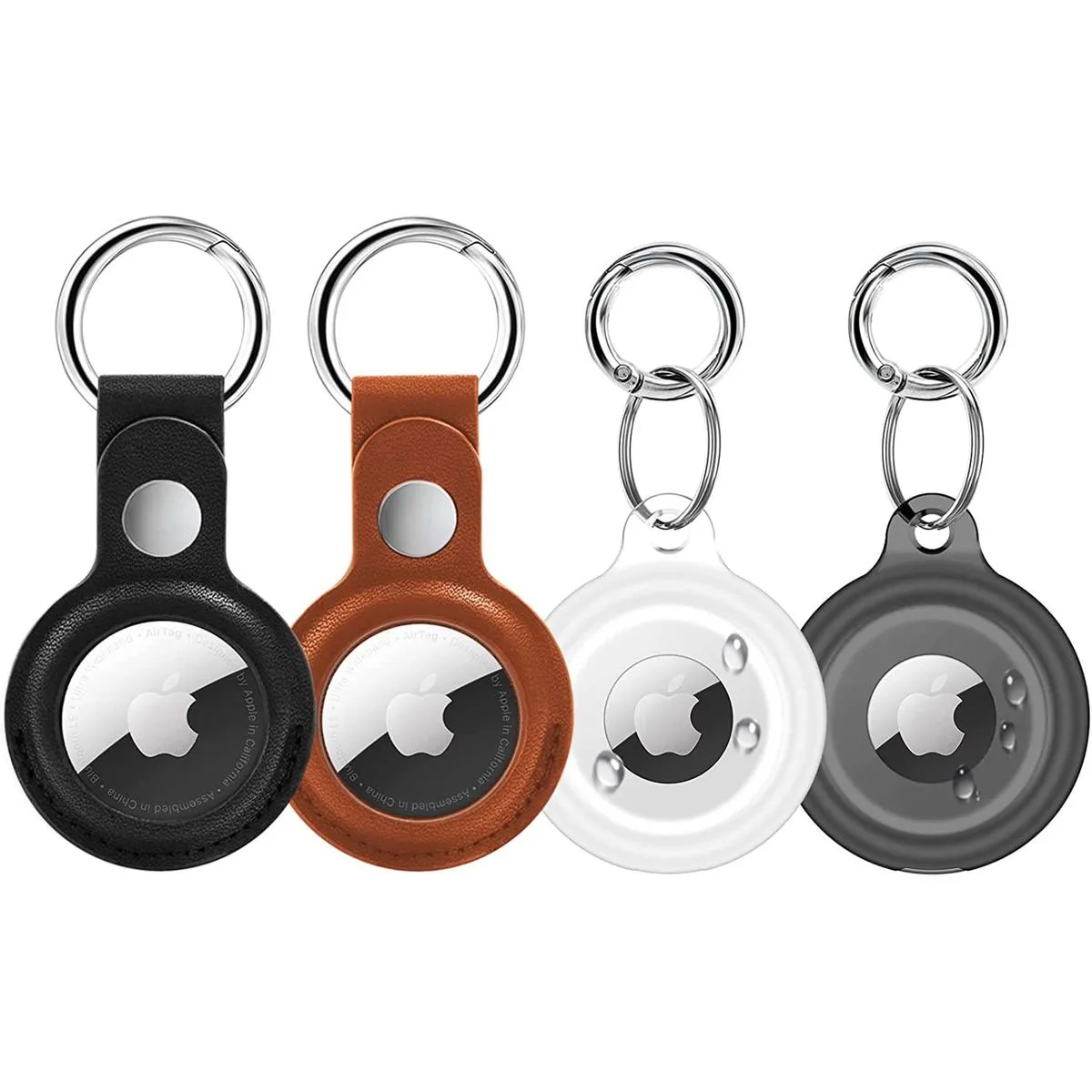 4 Pack Airtag Holder Waterproof & Leather, Air tag Case Protective Tracker