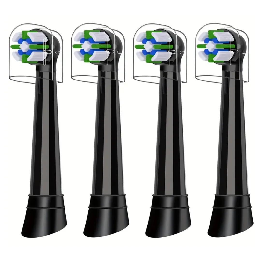 BASED Oral-B iO Compatible Toothbrush Heads - 4 Pack - Black