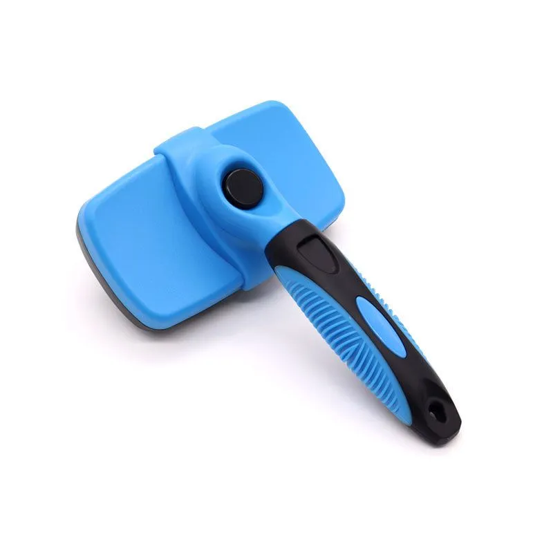 Self Cleaning Slicker Brush - Skin Friendly,Blue