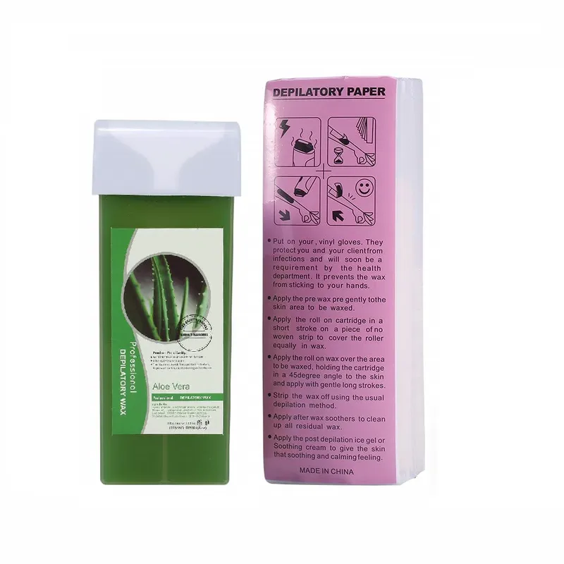 iMbali Depilatory Roller & Non-Woven Depilatory Paper Waxing Kit - Aloe