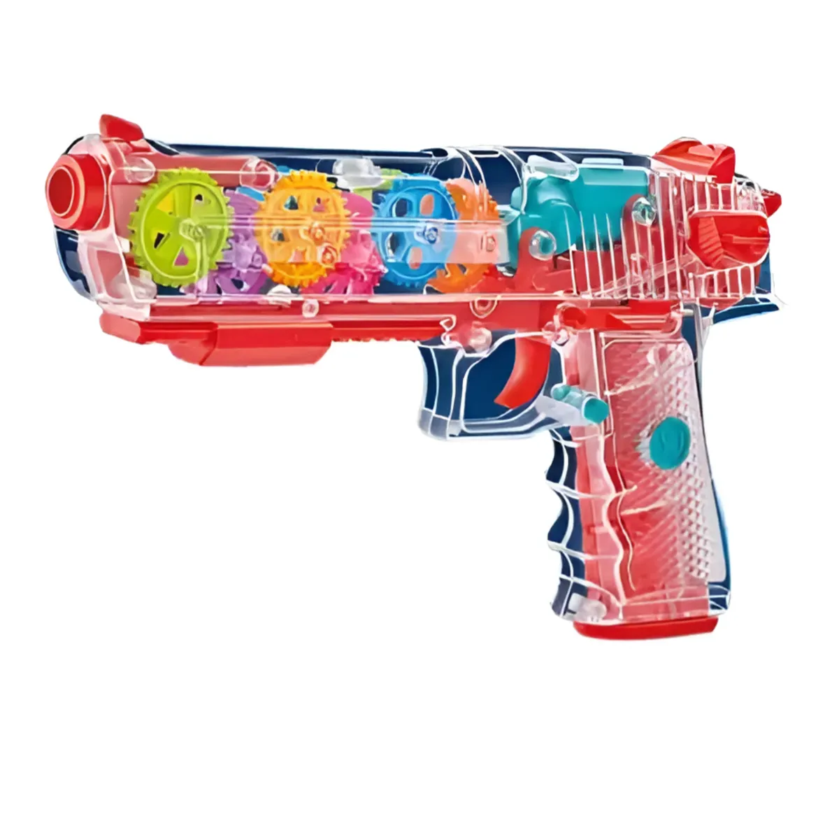 Battery Operated Gear Realistic MechanicToy Gun With Sound And Light
