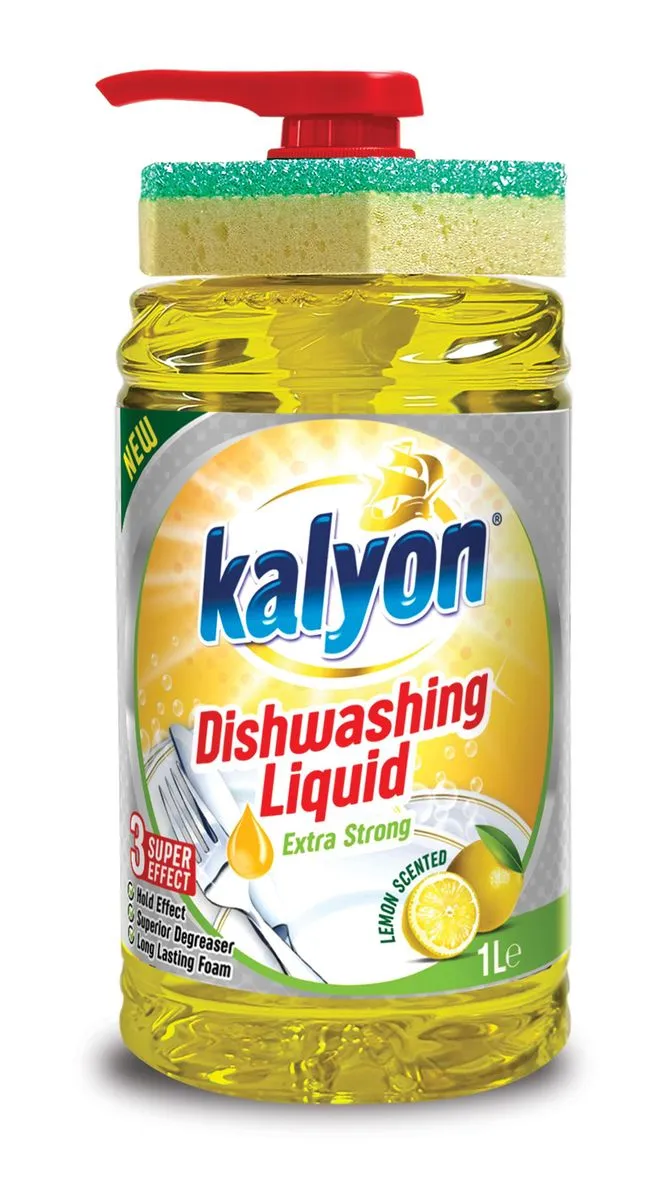 Kalyon Dishwashing Liquid Pump Bottle 1L- Lemon Scented