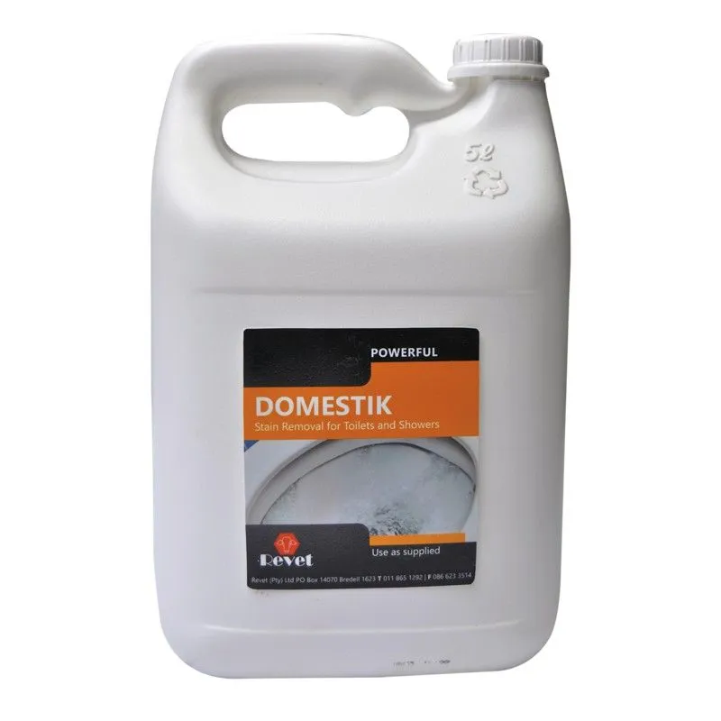 Revet - Stain Remover - Toilet & Showers - 5L - Bulk Pack of 4