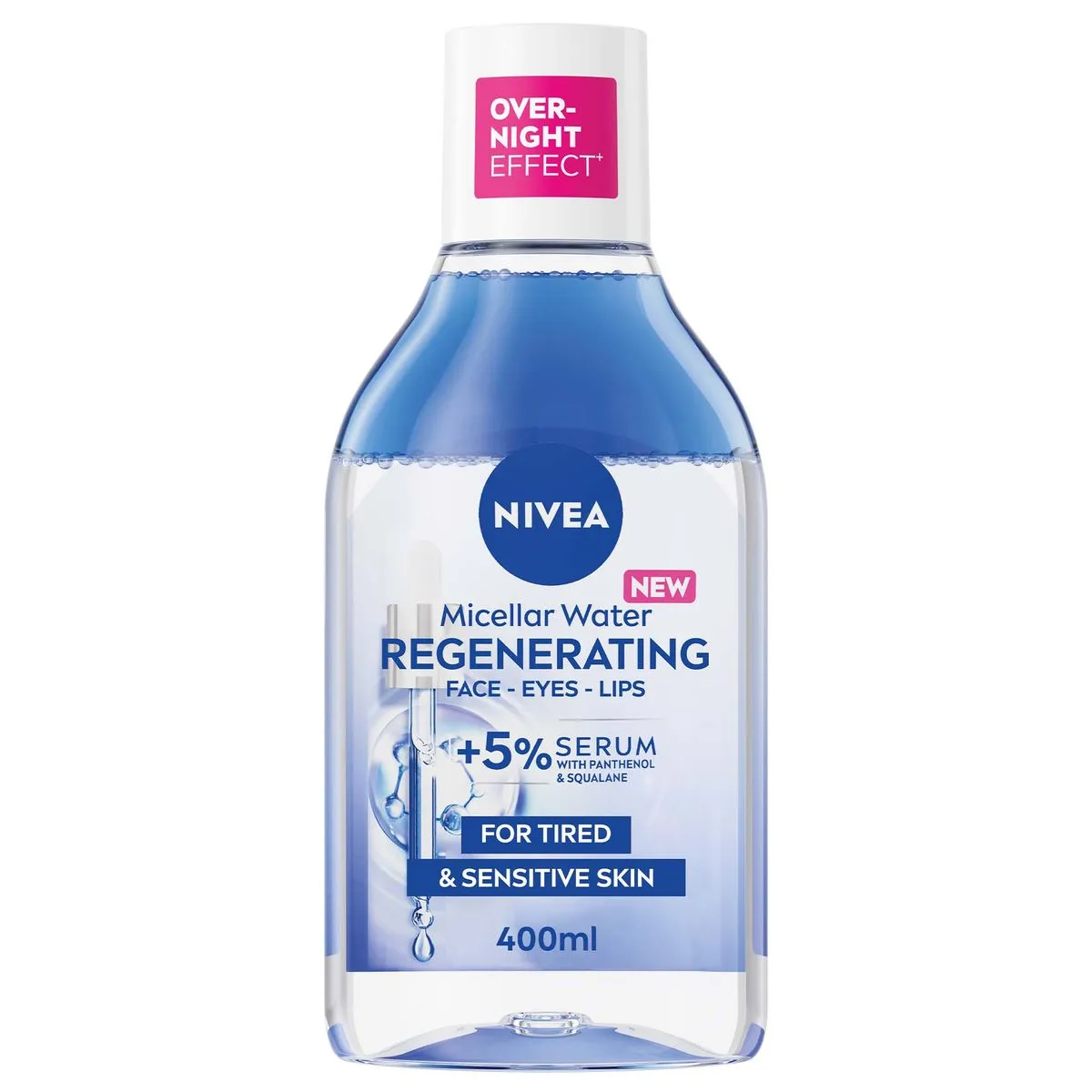 NIVEA Regenerating Serum-Infused Micellar Face Cleansing Water, 400ml