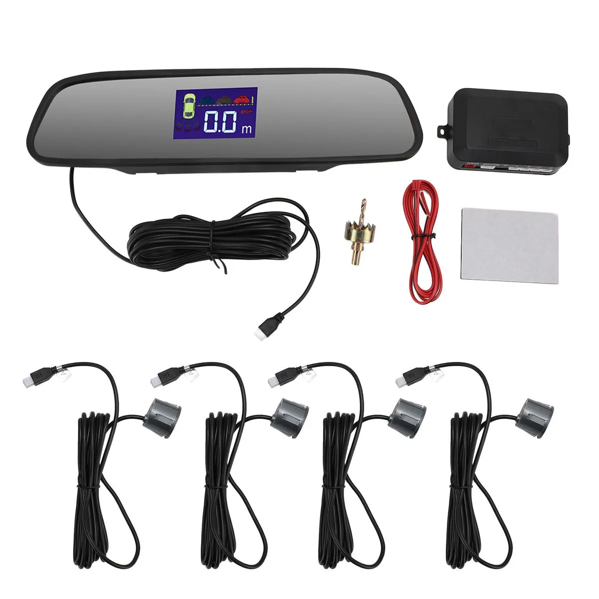 Reverse Radar, 4 Sensors, 0.3-2.0m, SUV, Silver