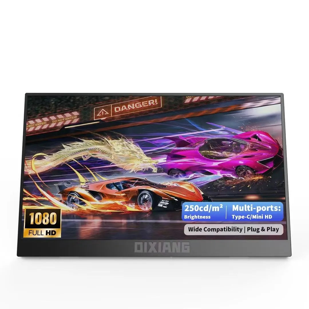 Dixiang 15.6" Portable Monitor Full HD IPS 1080P USB-C & Mini HDMI Display
