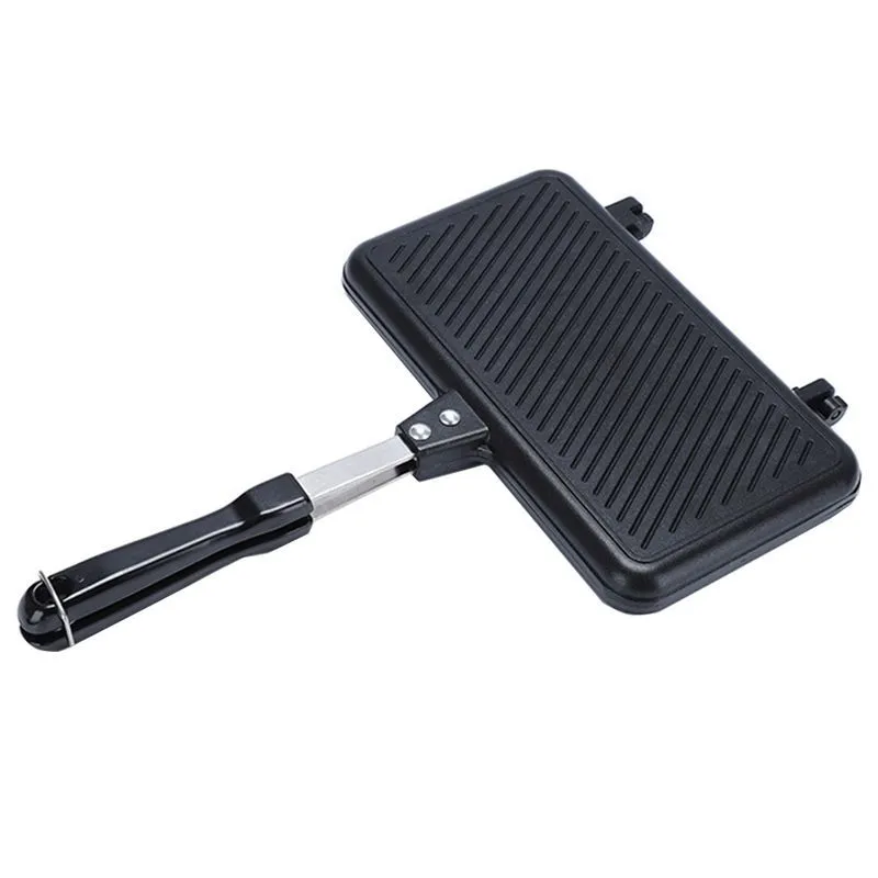 Gas Non-Stick Sandwich Maker Bread Toast Breakfast Machine Pancake Baking B