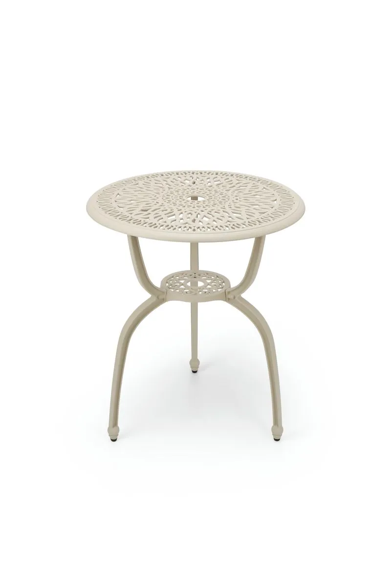 Anray - Elizabeth Table 60cm - Cast Aluminium - Beige Sand