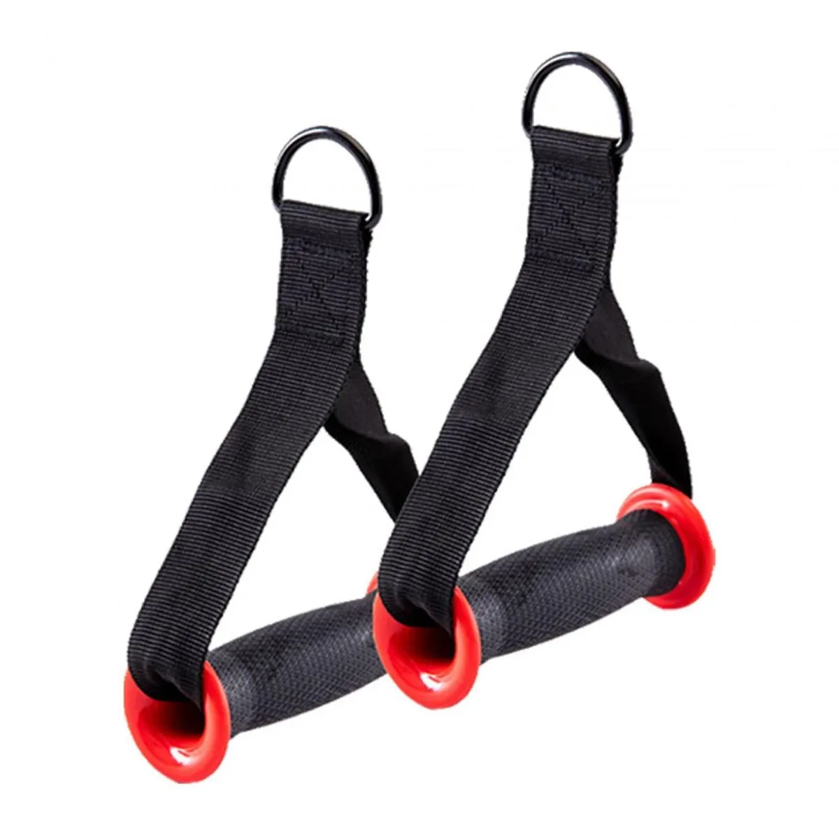 2Pcs Cable Machine Attachment Handles Universal Stretch Tube Pull up