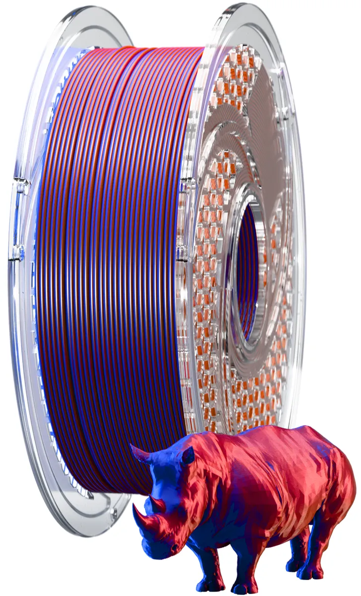 SA Filament Dual Silk PLA+ Filament - 750g - Blue Blood