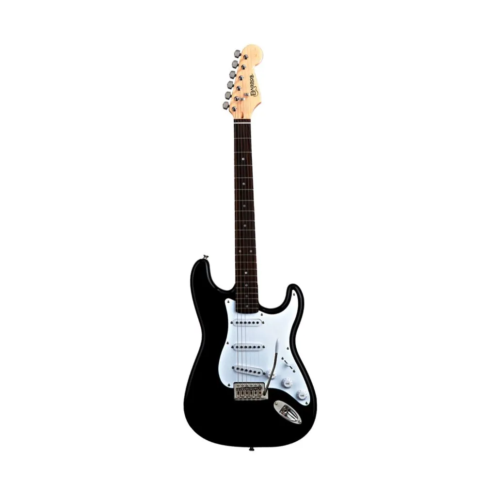 BARROS USA Electric Guitar - Strat Shape - Black, White