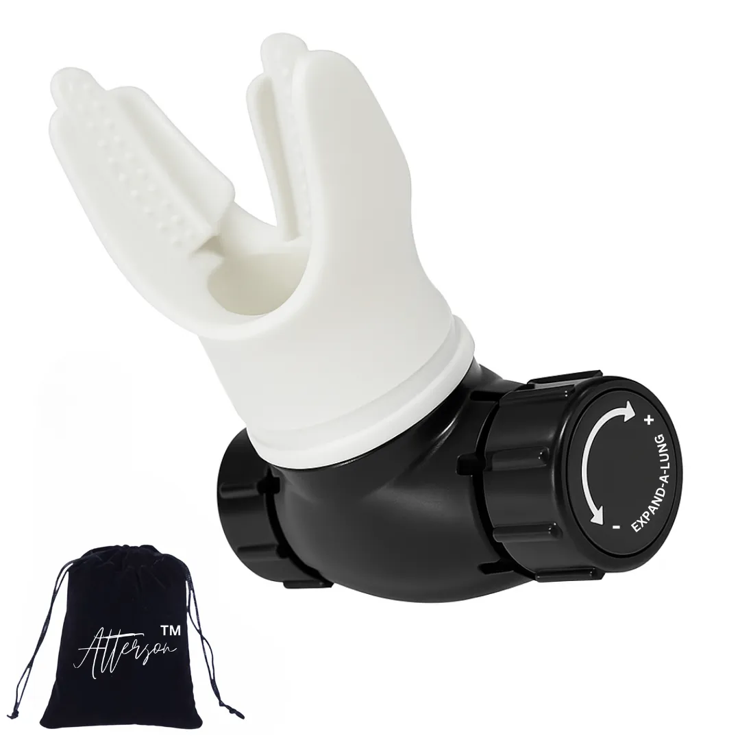 Dual-Adjust Lung Trainer - Breathing Exerciser for Endurance & Fitness - White