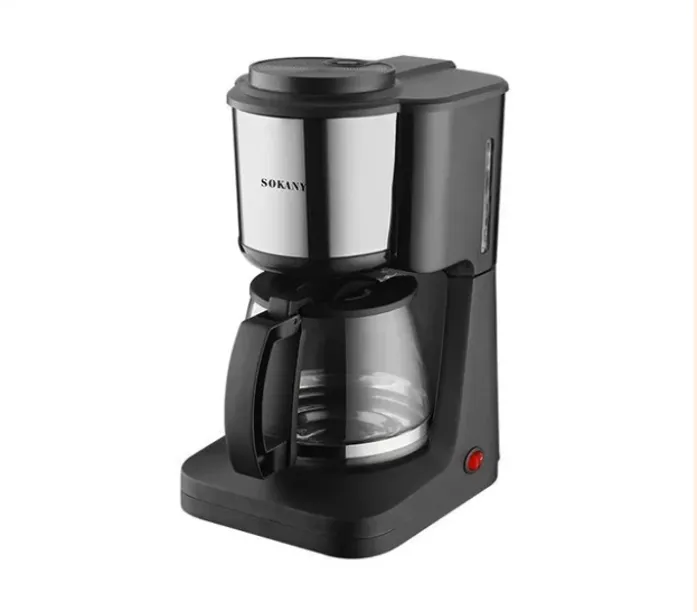 Sokany Black And Silver 900ml Coffee Maker - 9 Cups 900w