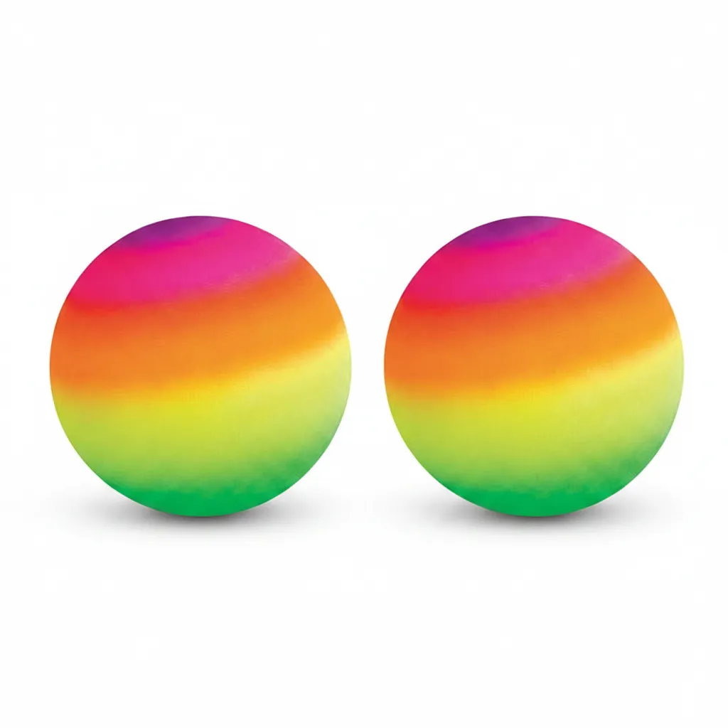 Rainbow Inflatable Beach Ball 20 cm - Vibrant Summer Fun - 2 Pack