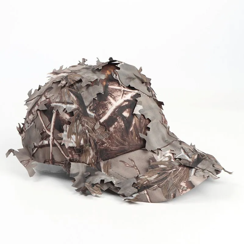 Leaf Inspired Camouflage Duckbill Cap - Brown
