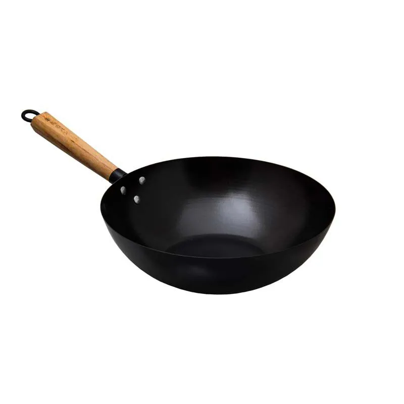 YS-Non-Stick Wok, Deep Frying Pan - Black