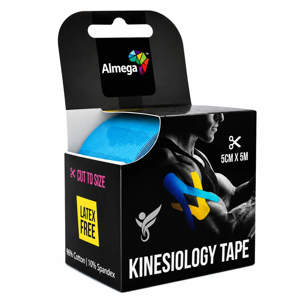 Almega Kinesiology Tape Roll Elastic Sports Support Light Blue