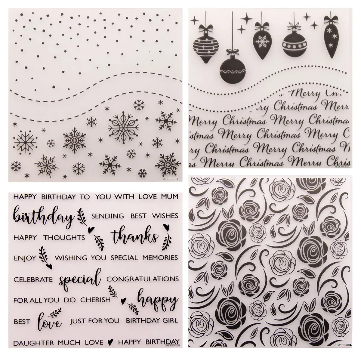 Embossing Folder Template for Card Scrapbooking Paper Craft Album DIY-Set 3