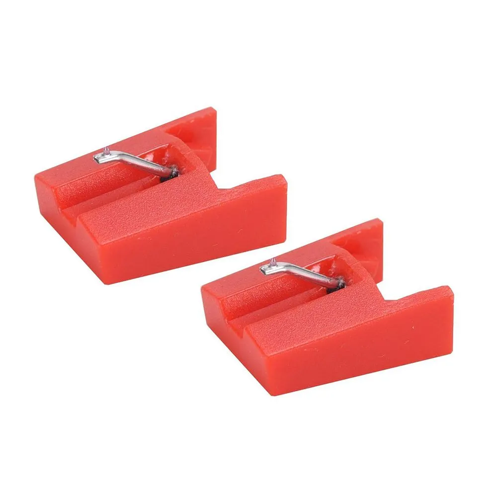 2Pcs Record Player Needle,Phonograph LP Phonograph Piezoelectric Head-Red