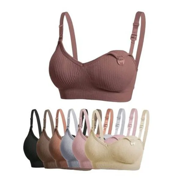Seamless Padded Maternity Nursing Bras - Set of 7 XXL