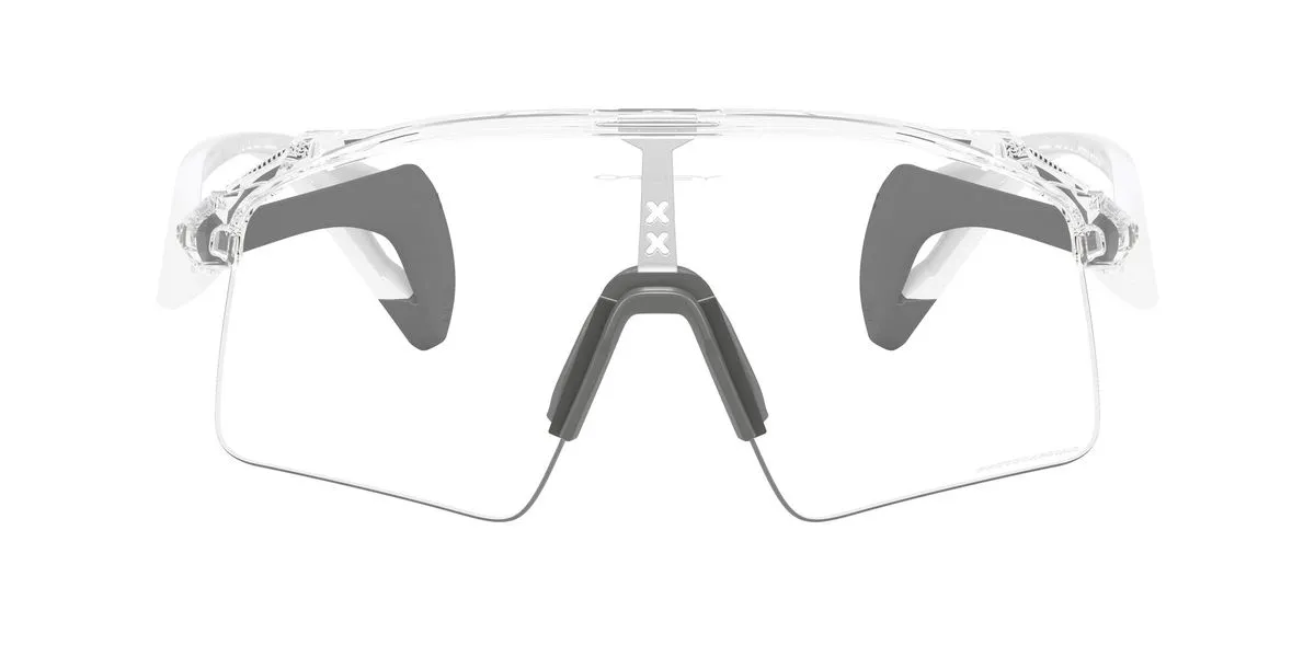 Oakley Unisex Stunt Wing Rectangle Sunglasses - Clear/Clear to Black Iridium Photochromic