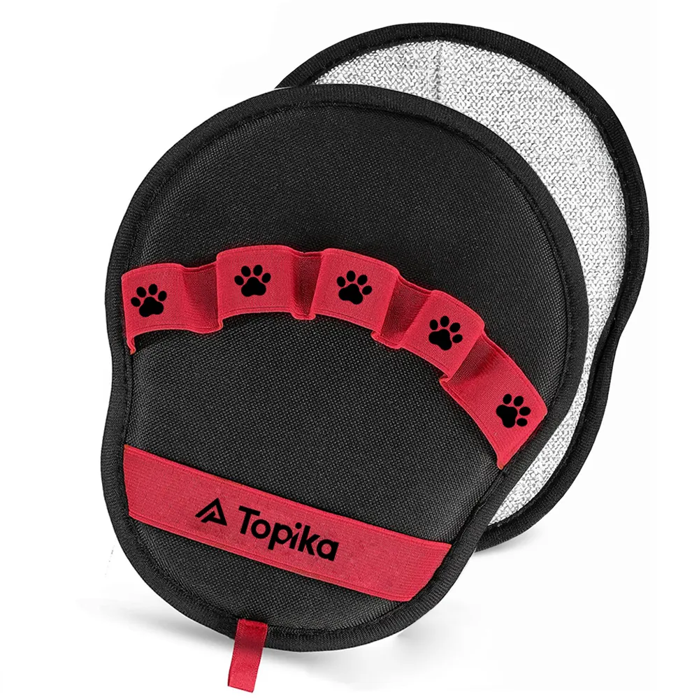Topika Pet Hair Removal Glove Reusable Lint Remover 2 Piece