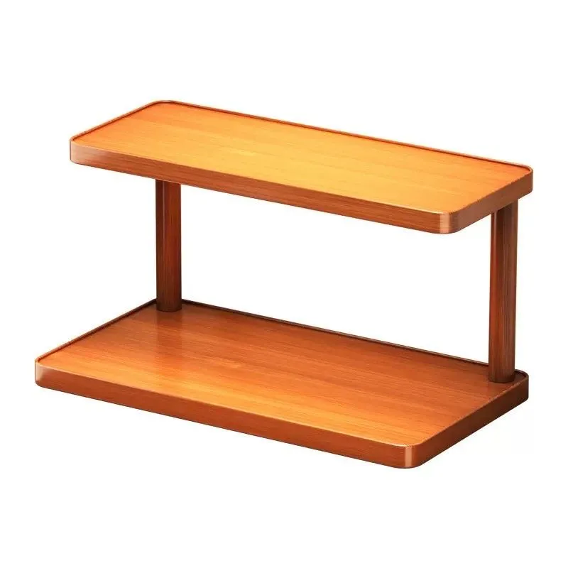 Wooden Storage Shelf-Brown 2-Tier - 30*10/30*15cm