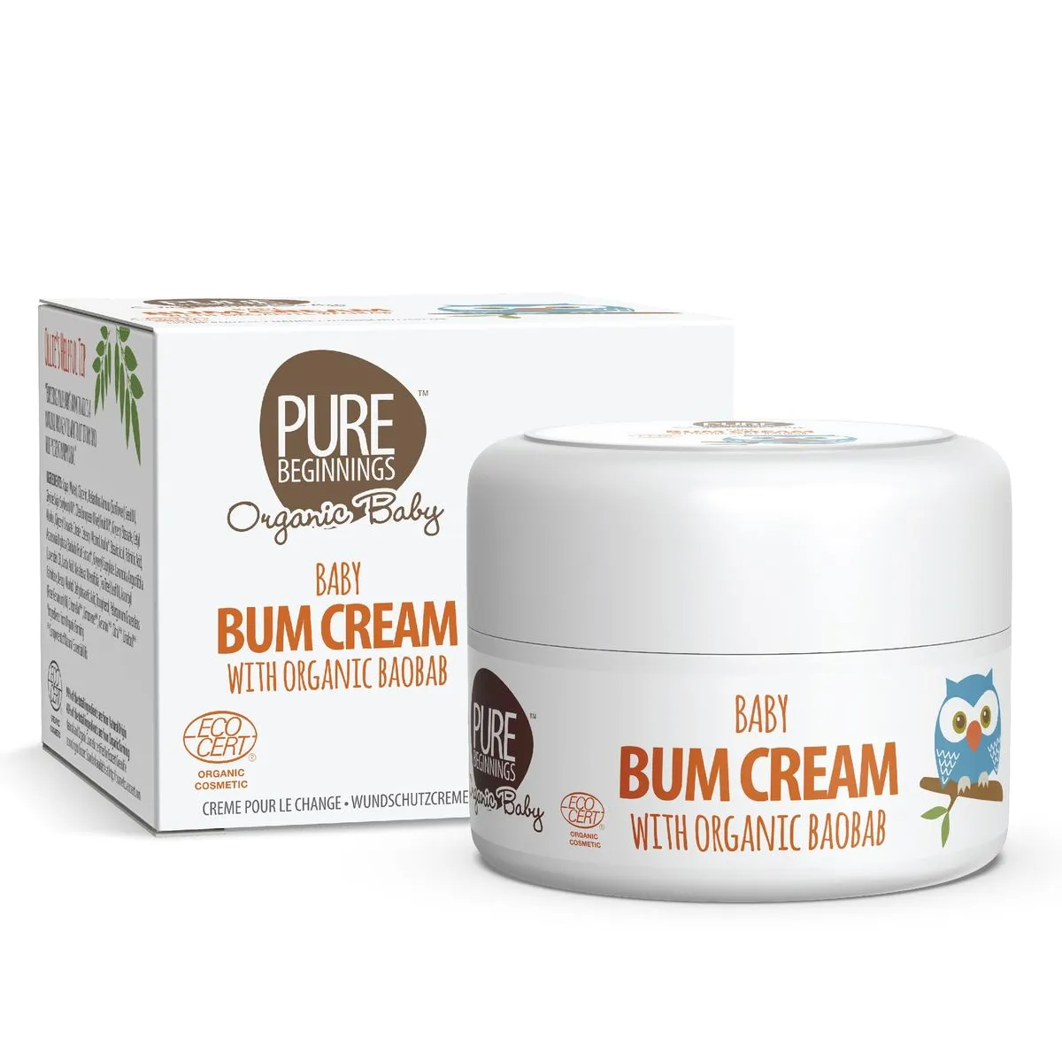 Pure Beginnings - Baby Bum Cream with Organic Baobab 50ml