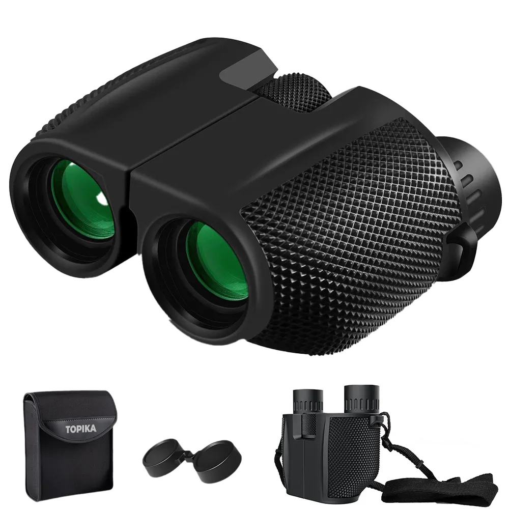 Topika 12x25 Compact Binoculars for Adults & Kids, Large View, Low Light