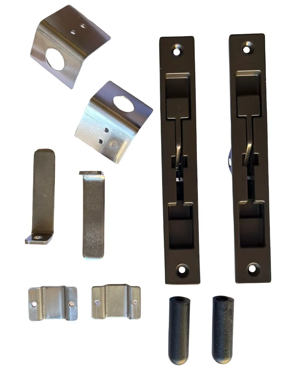 Flush Bolt Double Action Kit for Aluminium Doors Combo 2- Bronze/Silver - Brown Bronze