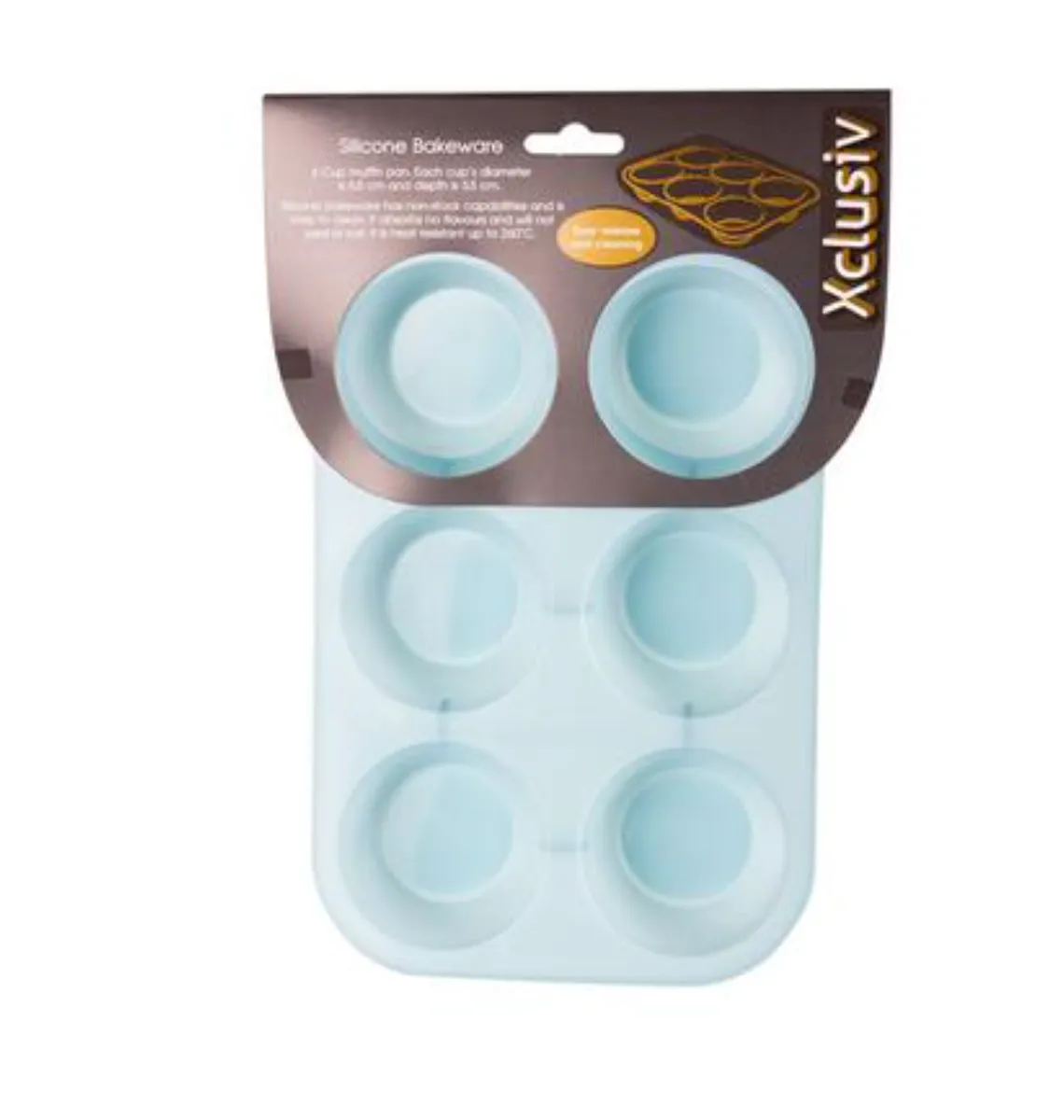 Hubbe Bakeware Silicone Cup-Cake Pan 6-Hole
