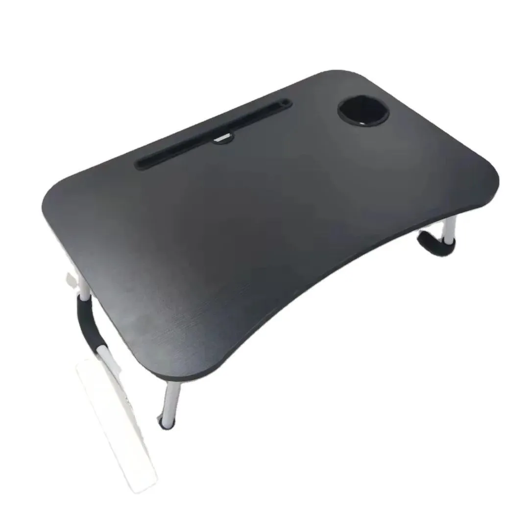 Foldable Laptop Bed Table Lap Standing Desk for Bed and Breakfast Holder - Black