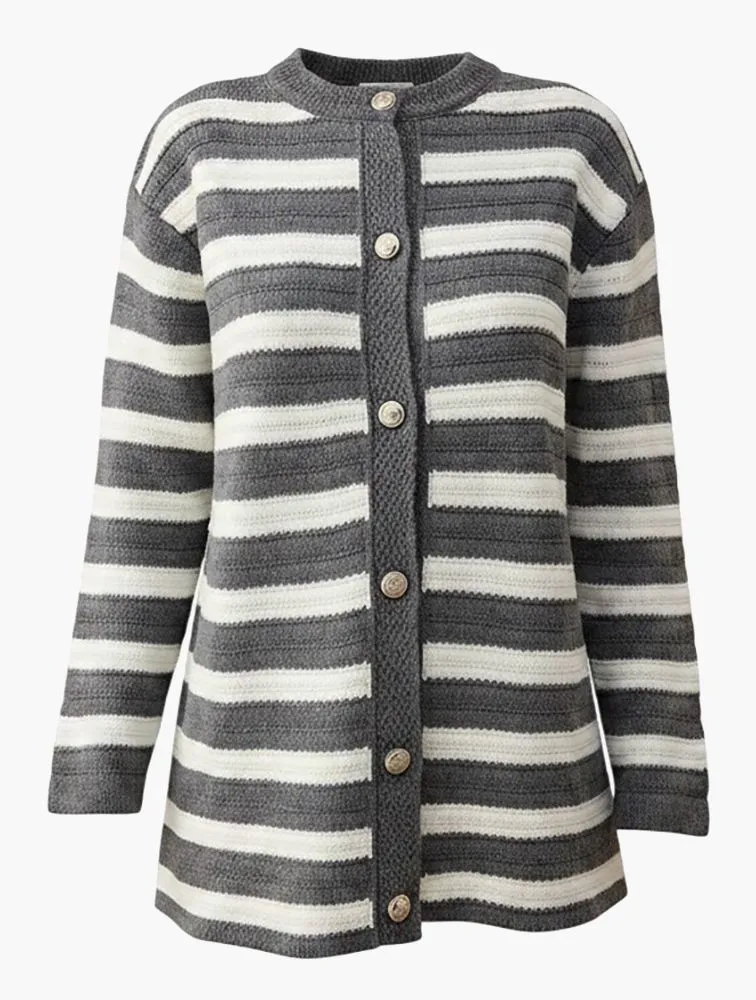 TRENDYOL Striped Button Front Cardigan